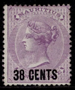 MAURITIUS QV SG89, 38c on 9d pale violet, UNUSED. Cat £60. - Picture 1 of 1