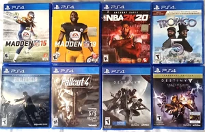 LOT OF 7 SONY PS4 GAMES - Final Fantasy XV,DESTINY 2, MADDEN NFL 15,Tropico 5... - Picture 1 of 1