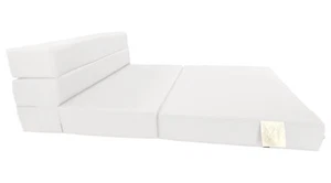 Lounger Folding Foam Mattress, Convertible Chair Mattress 6 x 39 x 80 White - Picture 1 of 4