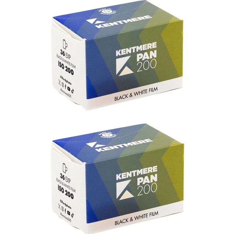 2 rollos de película negativa Kentmere Pan 200 blanco y negro 35 mm, 36 exposición Foto 1 de 4