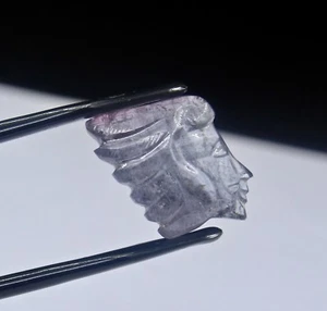 Natural Multi Tourmaline Face Engraved 12.09 Ct Loose Gemstone For Ring Pendant - Picture 1 of 9