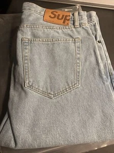 FW17 Supreme Blue Washed Slim Jeans Größe 32 W32 L32 Slim Blue Denim - Bild 1 von 4