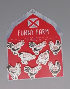 Divertido imán de gallo de pollo animales de granja regalos y cocina decoración del hogar - Imagen 1 de 6