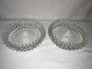 set of 2 crystal ashtrays starburst diamonds 4.5'' - Picture 1 of 5