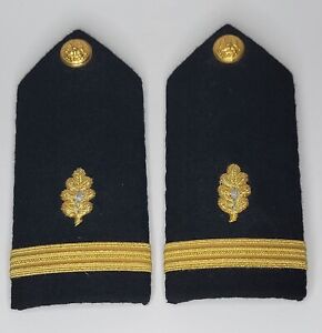 US Navy Naval USN Male Ensign Medical Corps Shoulder Boards Bullion Pair    