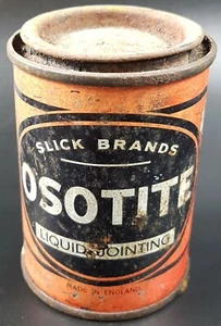 Vintage Osotite Liquid Jointing Tin, c 1930's or 1940's - Picture 1 of 8
