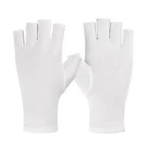 Summer Cooling Ice Silk Gloves Anti-UV Sun Protection Gloves Half Finger Driving - Picture 1 of 17