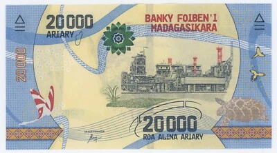 Madagascar 20000 Ariary ND 2017 Pick 104 UNC Uncirculated Banknote - Image 1 of 2