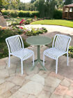 Roma Garden Patio Bistro Table And 2 Chairs Stackable, Lots Of Colours To Choose