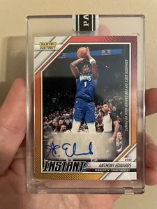 Anthony Edwards 2021-22 Panini Instant NBA #182 Orange Autograph SP /10 sealed - Picture 1 of 2