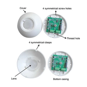PIR Ceiling Motion Sensor 360 Degree Detection Red LED Alarm High Sensitivit Hot - Picture 1 of 12