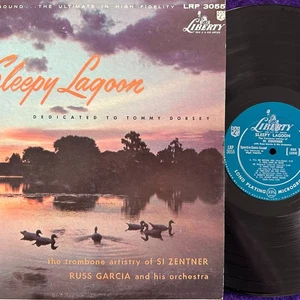 SI ZENTNER & RUSS GARCIA Sleepy Lagoon LP '57 LIBERTY Mono Exotica TURQUOISE NM - Picture 1 of 7