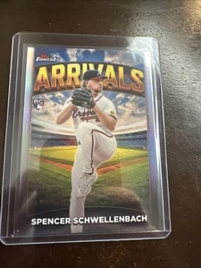 2025 Topps Finest Spencer Schwellenbach RC Arrivals Refractor Braves #A-15 - Picture 1 of 2
