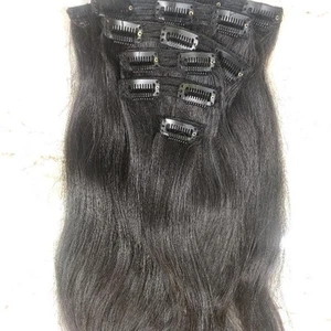 Natural Straight Clip-In Hair Extensions - Picture 1 of 8