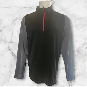 Pullover Nike Golf Dri-FIT 1/4 Cremallera Negro Gris Rojo Swoosh Manga Larga Para Hombre Grande - Imagen 1 de 16