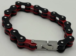 Motorcycle Chain Bracelet ATV PUNK Y2K BMX MX Bike Motorcycle Stainless Steel - Picture 1 of 16