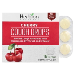 Cough Drops, Cherry, 18 Drops - Picture 1 of 3