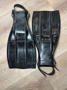 Vintage Waterlung 707 Scuba Diving Snorkeling Fins Flippers  Large Made In USA - Picture 1 of 15