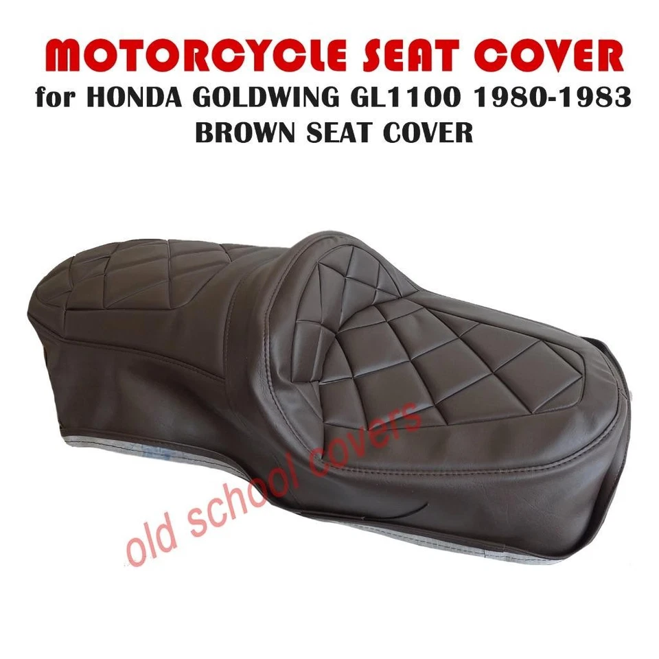 ЧЕХОЛ НА СИДЕНЬЕ МОТОЦИКЛА ПОДХОДИТ ДЛЯ HONDA GOLDWING GL1100 1980-1983 КОРИЧНЕВЫЙ - Изображение 1 из 1