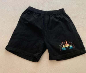 Disney Athletic Shorts Girls Size 20 Black Graphic Elastic Waist Regular Pull On - Picture 1 of 7