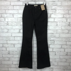 Jeans MADEWELL $138 nuovi con etichette curvy skinny svasati neri lavaggio gelo W 27 NM277 - Foto 1 di 6