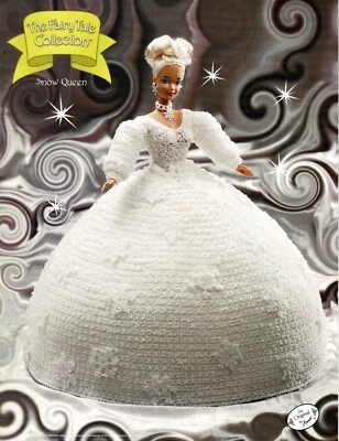 Fairy Tale Collection Snow Queen 1 Fashion Doll Gown Dress Crochet Pattern - Image 1 of 3
