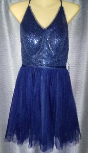 jj's House dunkelblau kurz A-Linie Heimkehr formell Coctail Ballkleid Gr. 4 - Bild 1 von 11