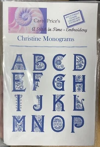Carol Price’s A Stitch in Time - Embroidery CD Christine Monograms - NEW! - Picture 1 of 3