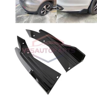 2PCS Car Accessories Bumper Spoiler Rear Lip Angle Splitter Diffuser Protector - Image 1 of 4