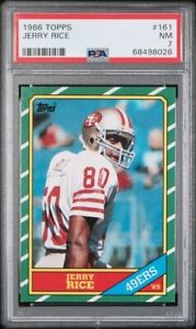 1986 Topps NFL Rookie Hall of Famer Jerry Rice PSA 7 #161 - San Francisco 49ers