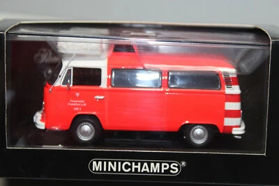 MINICHAMPS 06562 VW T2 Bus Pompieri Francoforte 1:43 Conf. Orig. - Immagine 1 di 2