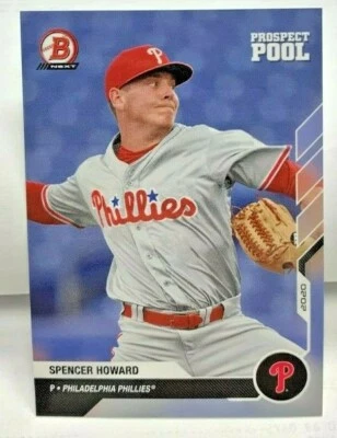 Spencer Howard 2020 Bowman Next Prospect Pool #PP-30 - PHILLIES - SP /1292 - Image 1 of 2