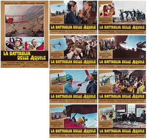 LA BATTAGLIA DELLE AQUILE FOTOBUSTE 8+SOGG. WAR 1976 ACES HIGH USED LOBBY CARD - Foto 1 di 10