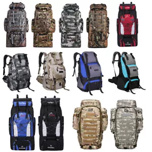 40L-130L Tactical Army Outdoor Hiking Backpack Camping Rucksack Trekking Bag - Picture 1 of 157