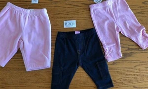 NEU 0-3 Monate Mädchen Hosen Paket rosa bequeme Winterkleidung Kleinkind Neu mit Etikett Ort Baumwolle - Bild 1 von 7