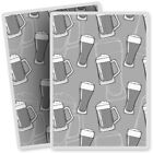 2 x Vinyl Stickers 7x10cm - BW - Beer Glasses Pub Home Bar  #38800