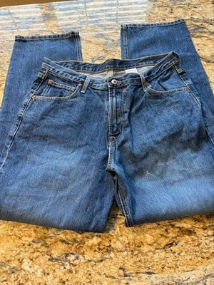 Cinch Black Label 男式 36x32 码棉牛仔休闲版型牛仔裤西部 1 卡扣 — 第 1/4 张图片