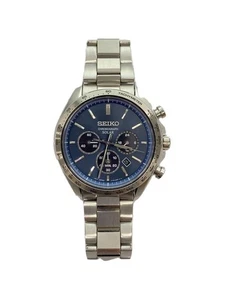 SEIKO Solar Watch Analog BLU SLV V157 0FA0 - Picture 1 of 5
