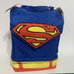 "Kit de lonchera aislada Thermos Superman de 10"" con mango de capa NUEVO con etiquetas" - Imagen 1 de 10