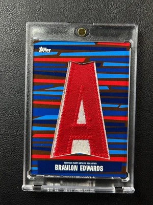 1/1 BRAYLON EDWARDS 2008 TOPPS FÚTBOL PROFESIONAL BOWL LETRA "A" PARCHE 1/1  Foto 1 de 2