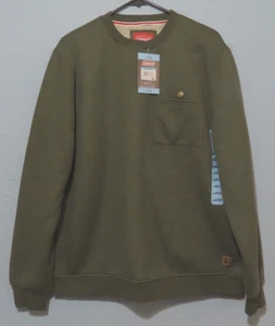 Coleman Men's L Sherpa Lined Pullover Bonded Sweatshirt Smokey Olive NWT - Picture 1 of 11