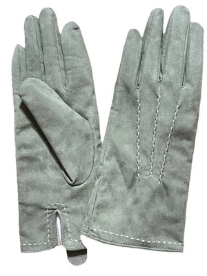 Guantes verdes de gamuza sintética LANDS END para mujer talla L elegantes terrosos suaves usados en excelente estado Foto 1 de 4