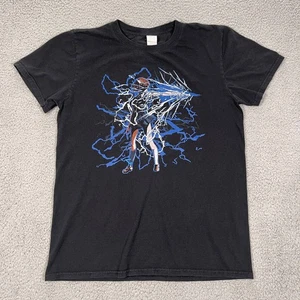 Thunder Girl Mikoto Misaka T Shirt Mens M Black Japanese Anime Y2K Toaru Majutsu - Picture 1 of 9
