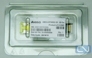 Avago ABCU-5730RZ TX/RX Optical Fiber 100m 1.25Gbps 20-Pin SFP RJ45 - Picture 1 of 3