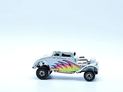 MATCHBOX WHITE '33 WILLYS STREET ROD PRO STREET PINK/YELLOW TAMPO MB69 VTG LOOSE - Image 1 of 4