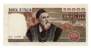 20.000 LIRE TIZIANO - CONTRASSEGNO LEONE SAN MARCO e REPUBBLICHE MARINARE - Foto 1 di 2