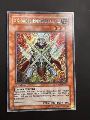 Yu Gi Oh XX-Säbel-Emmersklinge ABPF-DE081 Secret Rare 1.Auflage - Bild 1 von 4