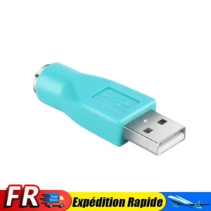 Adaptateur convertisseur PS/2 femelle vers USB mâle, connecteur pour clavier et - Zdjęcie 1 z 5