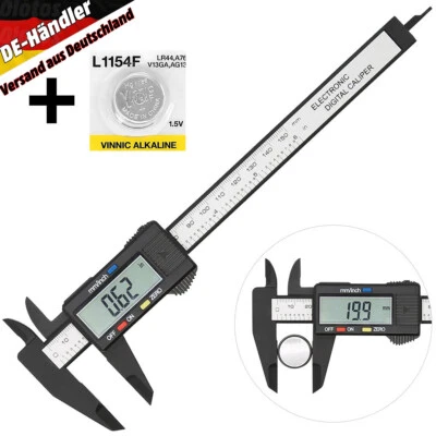 Digitaler Messschieber 0 - 150 mm Schieblehre Messlehre mit LCD Display Batterie - Bild 1 von 4