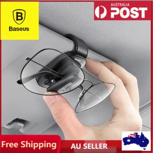 Baseus Car Glasses Case Auto Sun Visor Clip Card Ticket Holder Accessories - Picture 1 of 14